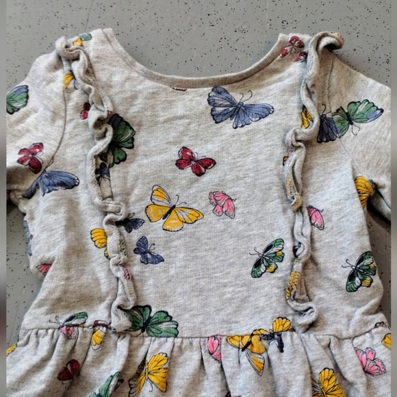 Carter’s Kid girl’s 4/5 dress long sleeves Multicolor Butterflies Fairy Core - Picture 8 of 10